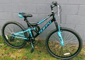 Read more about the article Huffy Trail Runner 26″ MTB Ladies Black/Blue – $99